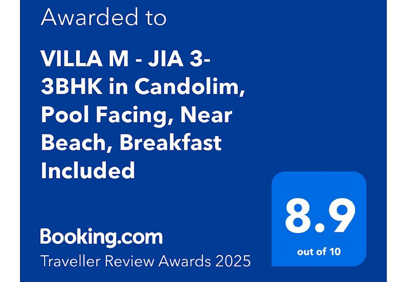Villa M - Jia 3- 3Bhk In Candolim, Pool Facing, Near Beach, Breakfast Included Exteriör bild